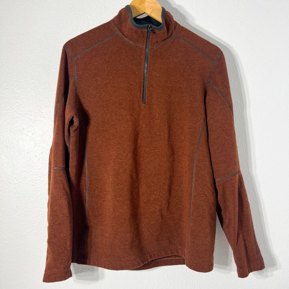 Kuhl Sweater M Rust Revel 1/4 Zip Fleece Pullover Performance Outdoor Cabin Gorp